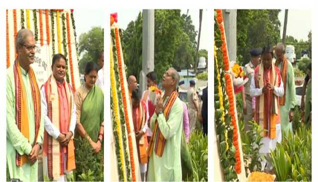 ମୁଖ୍ୟମନ୍ତ୍ରୀ ଭାବେ ଶପଥ ନେବା ପୂର୍ବରୁ ବରପୁତ୍ରଙ୍କୁ ମାଲ୍ୟାର୍ପଣ କଲେ ମୋହନ ମାଝୀ