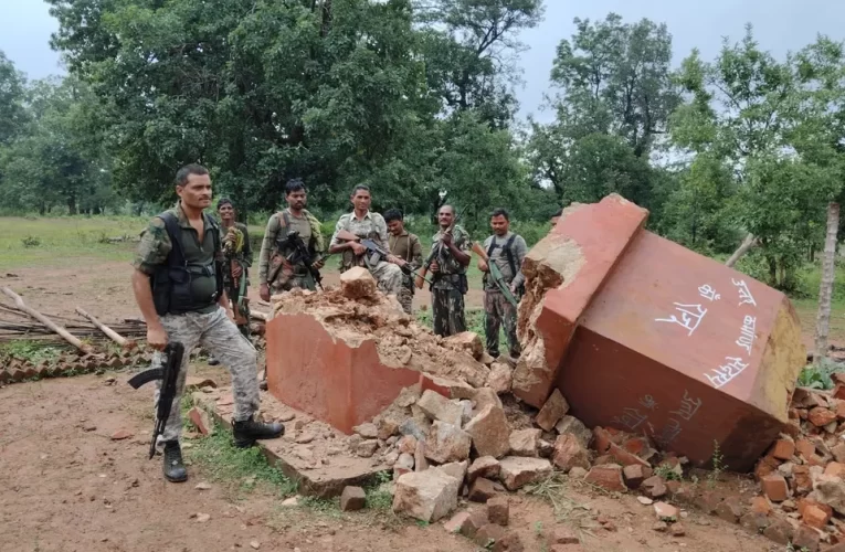ମାଓବାଦୀଙ୍କ ସହିଦସ୍ତମ୍ଭକୁ ଧ୍ବଂସ କଲେ ଯବାନ