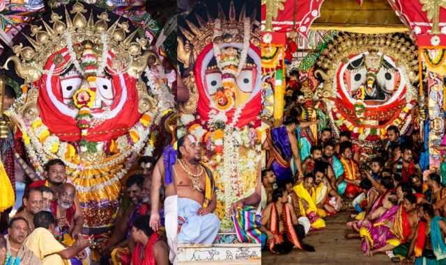 ରଥାରୂଢ଼ ଚତୁର୍ଦ୍ଧାମୂର୍ତ୍ତିଙ୍କ ଦୁର୍ଲଭ ସୁନାବେଶ: ସୁବର୍ଣ୍ଣ ଶ୍ରୀରେ ଝଲସୁଛି ବଡ଼ଦାଣ୍ଡ, ଲକ୍ଷ ଲକ୍ଷ ଶ୍ରଦ୍ଧାଳୁଙ୍କ ସମାଗମ