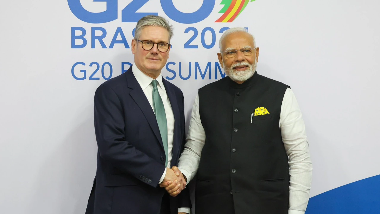 Uk pm keir starmer pm modi meet at the g20 summit in brazil 061121298 16x9