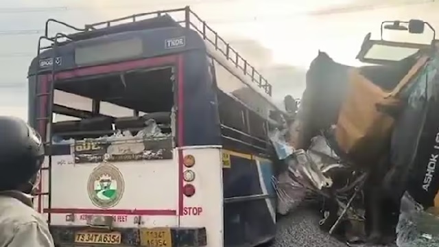 ବସ୍-ଟ୍ରକ ମୁହାଁମୁହିଁ, ୧୬ ମୃତ ଓ ୧୦ ଆହତ