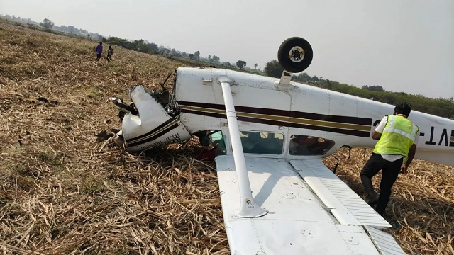 ପ୍ରାଇଭେଟ୍ ଟ୍ରେନିଂ ଏୟାରକ୍ରାଫ୍ଟ  କ୍ରାସ୍, ୨ ଆହତ